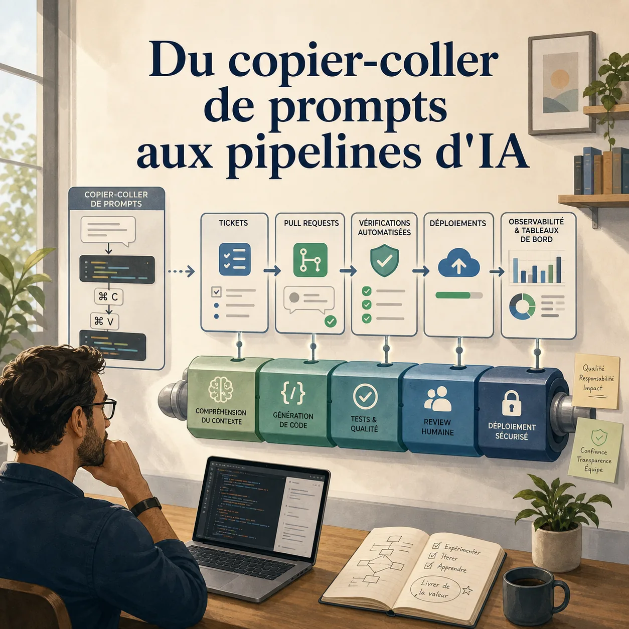 Du copier-coller de prompts aux pipelines d'IA