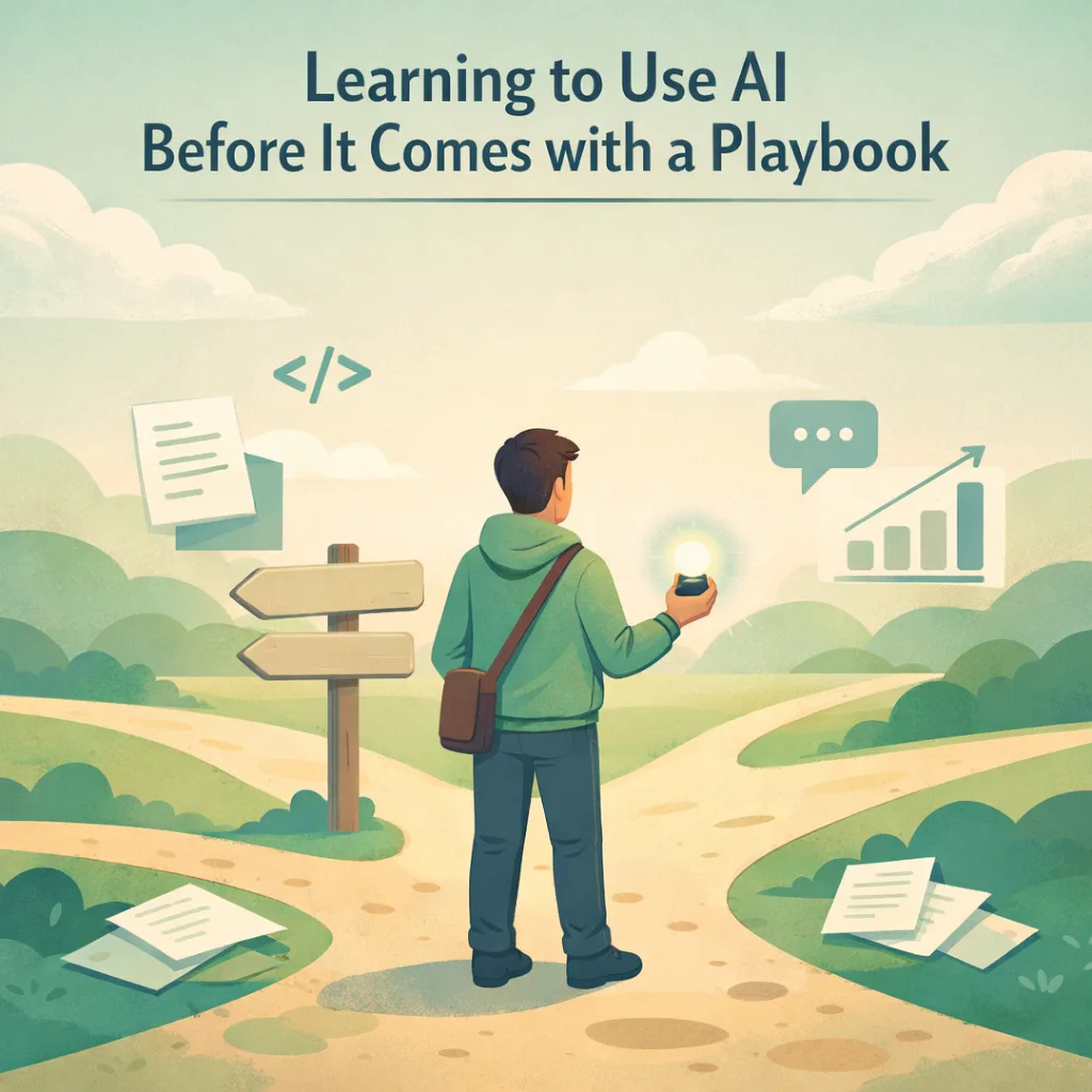 Learning to Use AI Before It Comes with a Playbook